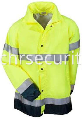 Men's Hi Vis Waterproof Breathable Rain Jacket